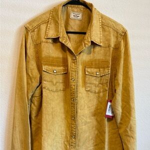 Kimes woman’s long sleeve western button shirt western NWT 2XL